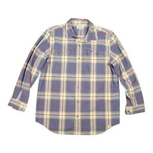 Carhartt Men’s Plaid Flannel Button Up Long Sleeve Workwear Shirt Men's Large